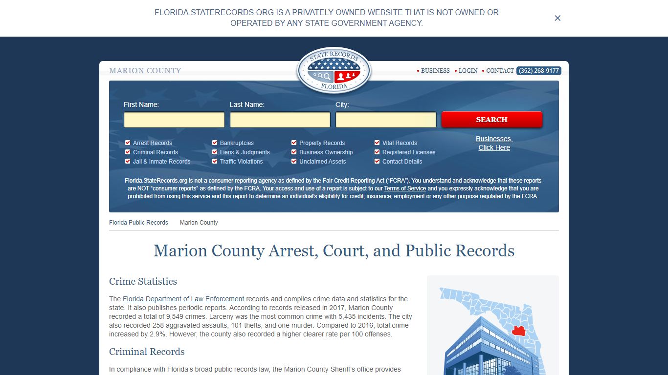 Marion County Arrest, Court, and Public Records